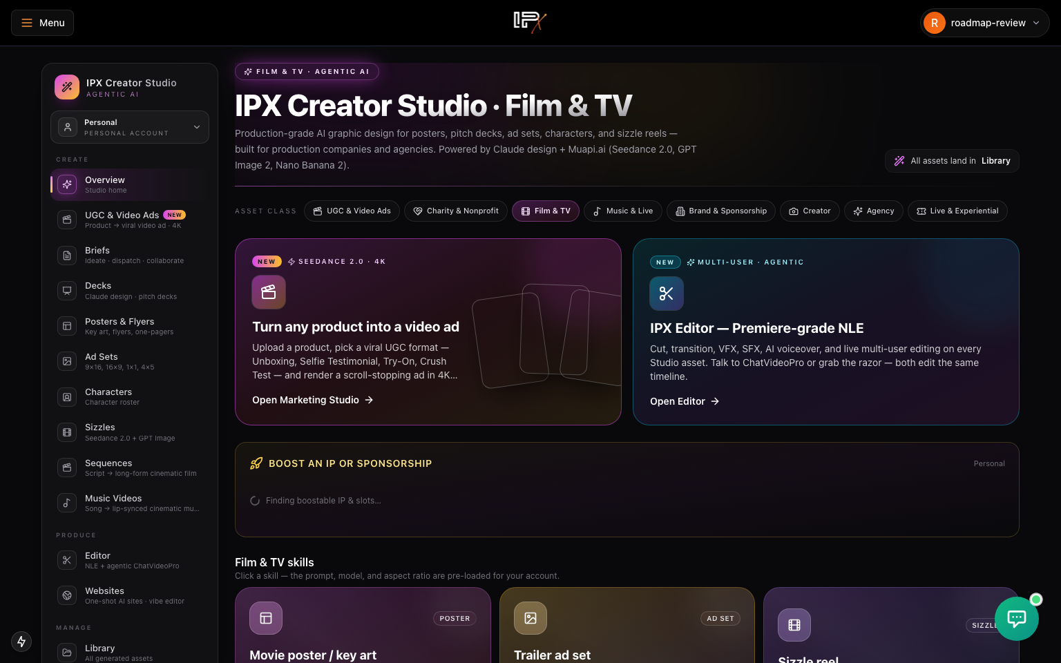 One studio for the whole show