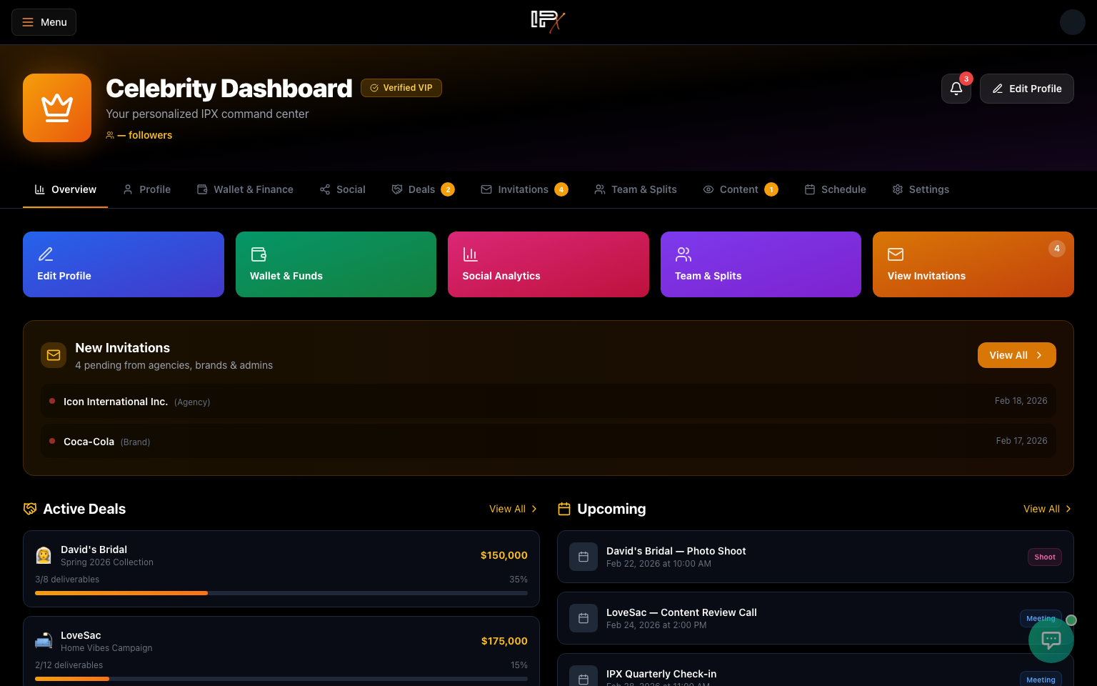 Your booking profile